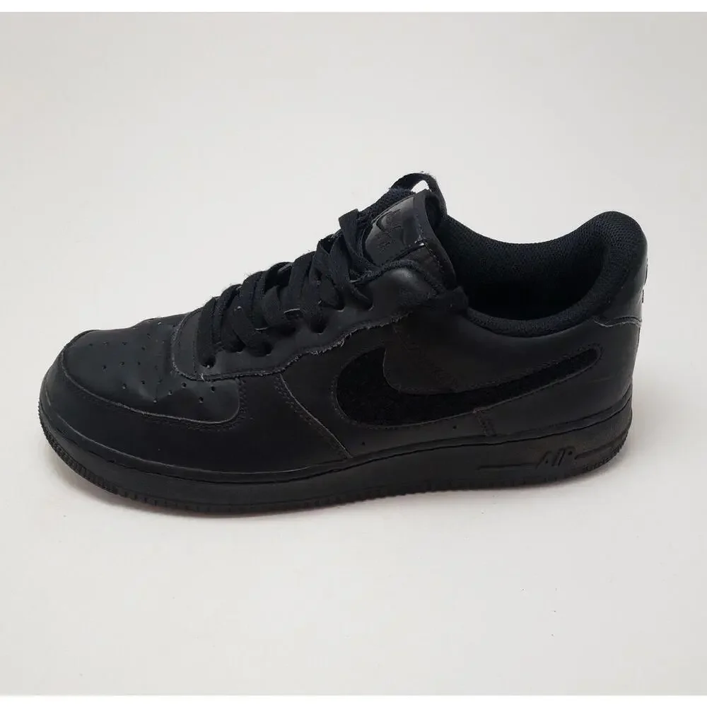 Mens Nike Air Force 1 Low '07 LV8 Removable Swoosh Black Gold CT2252-001 Size 10